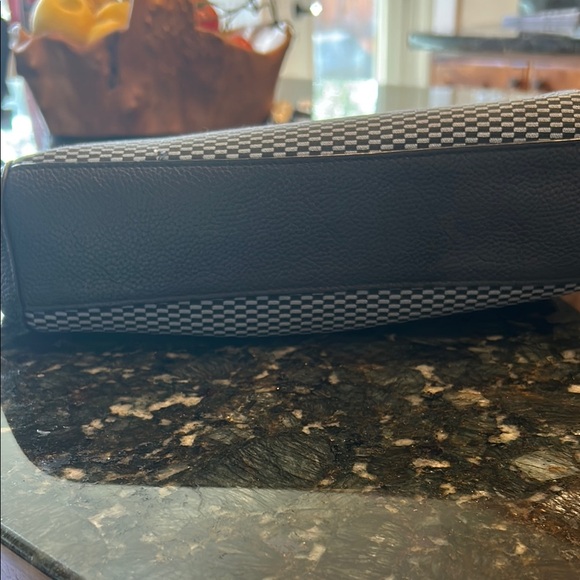 Coach Blue Satchel with Elegant Structure and Gold Accents - Picture 7 of 7